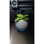 Cache-pot à facettes avec soucoupe — imprimé en 3D