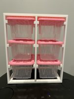 Mini bacs de rangement à poignées — lot de 4
