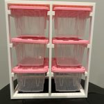 Mini bacs de rangement à poignées — lot de 4