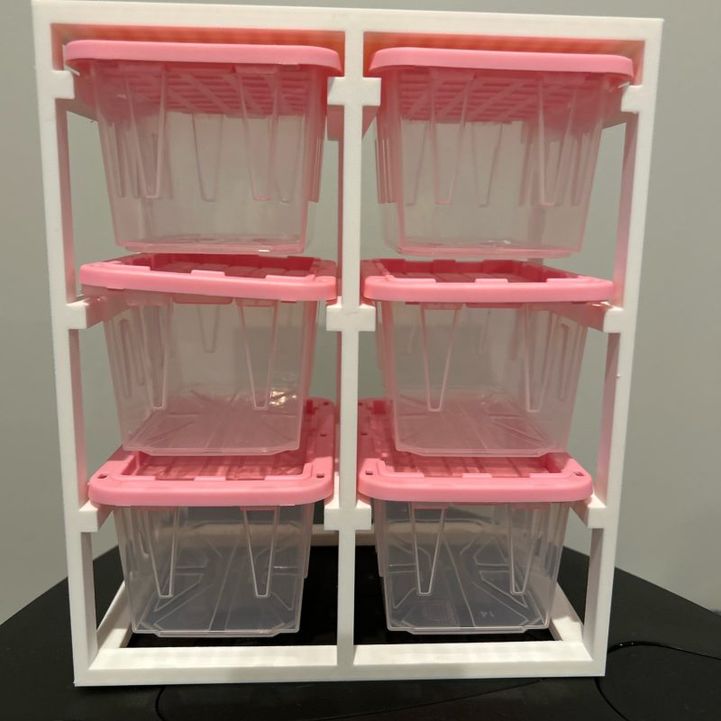 Mini bacs de rangement à poignées — lot de 4