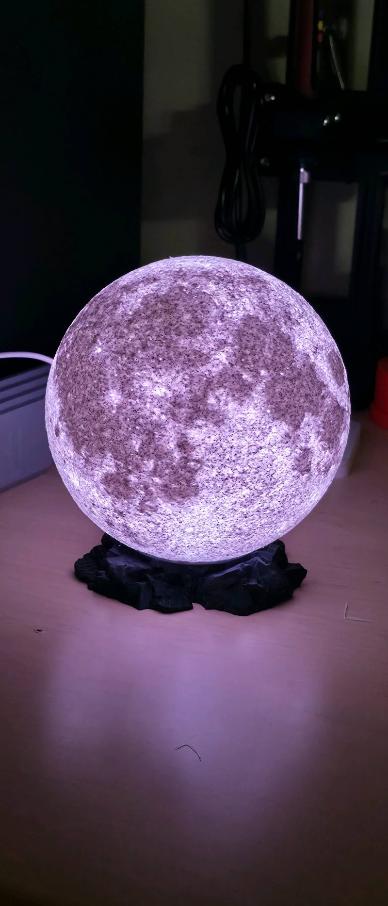 Lampe lune en relief — abat-jour pour ampoule LED
