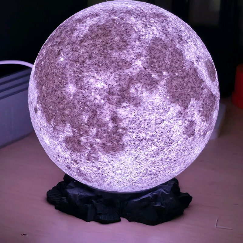 Lampe lune en relief — abat-jour pour ampoule LED