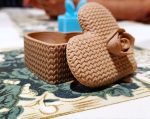 Boîte cœur effet tricot — avec sa fleur