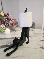 Porte-rouleaux « chat qui s'étire » — sur pied