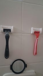 Porte-rasoir mural — lot de 2