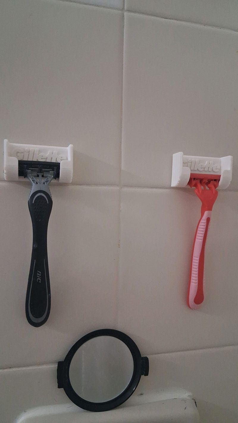 Porte-rasoir mural — lot de 2