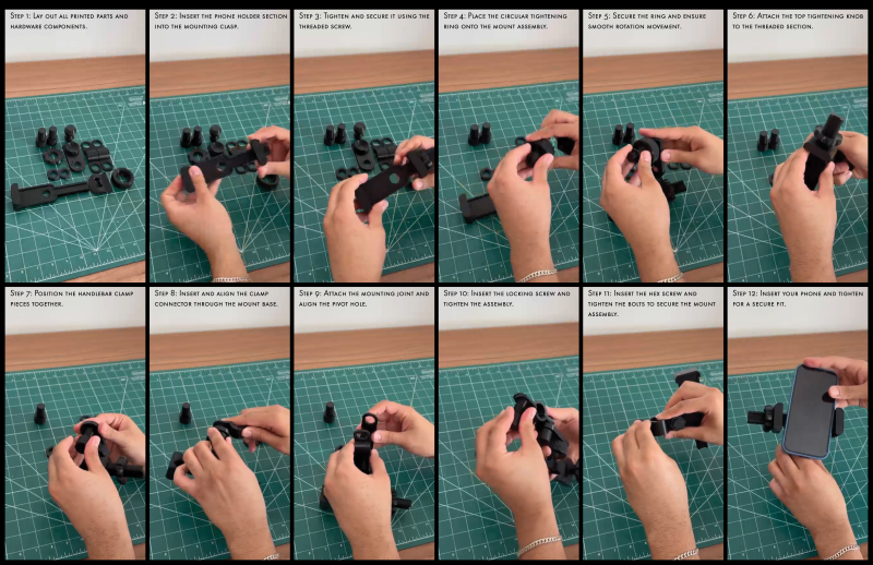 Support téléphone pour guidon de vélo