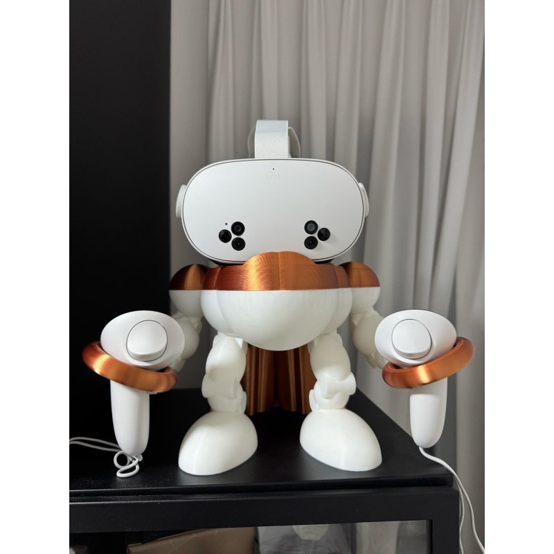 Support casque VR Meta Quest « Robot » – station casque et manettes imprimée en 3D