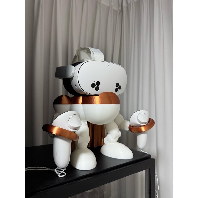 Support casque VR Meta Quest « Robot » – station casque et manettes imprimée en 3D