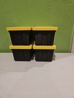 Mini bacs de rangement à poignées — lot de 4