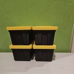 Mini bacs de rangement à poignées — lot de 4