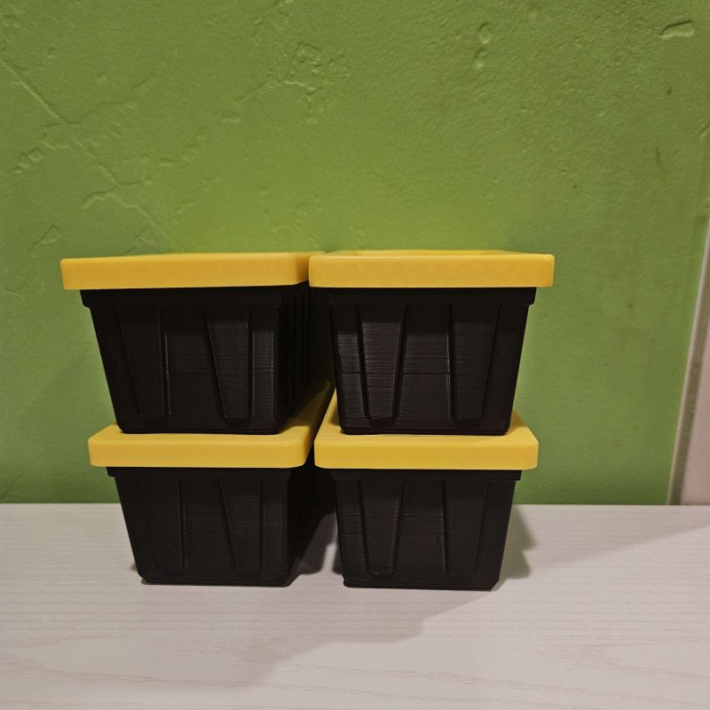 Mini bacs de rangement à poignées — lot de 4