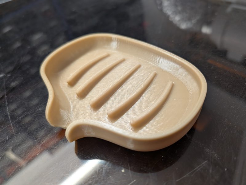 Porte-savon égouttant — imprimé en 3D