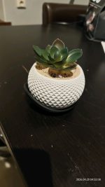 Cache-pot à facettes avec soucoupe — imprimé en 3D