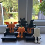 Citrouilles articulées d'Halloween — lot de 2