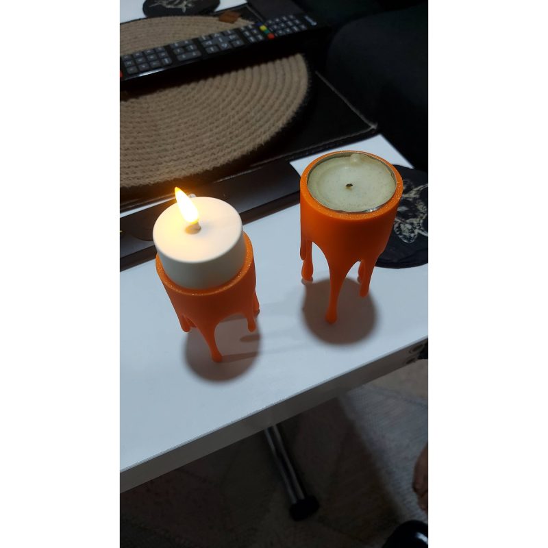Fausses bougies à coulures — lot de 2, pour bougie LED