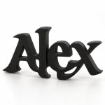 Ambigramme 3D personnalisé imprimé en 3D par 3DClypse