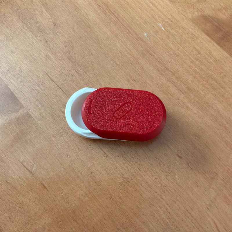 Piluliers de poche à couvercle coulissant — lot de 2