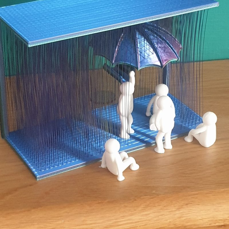 Tableau mural « À l'abri de la pluie »
