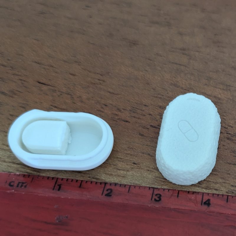 Piluliers de poche à couvercle coulissant — lot de 2