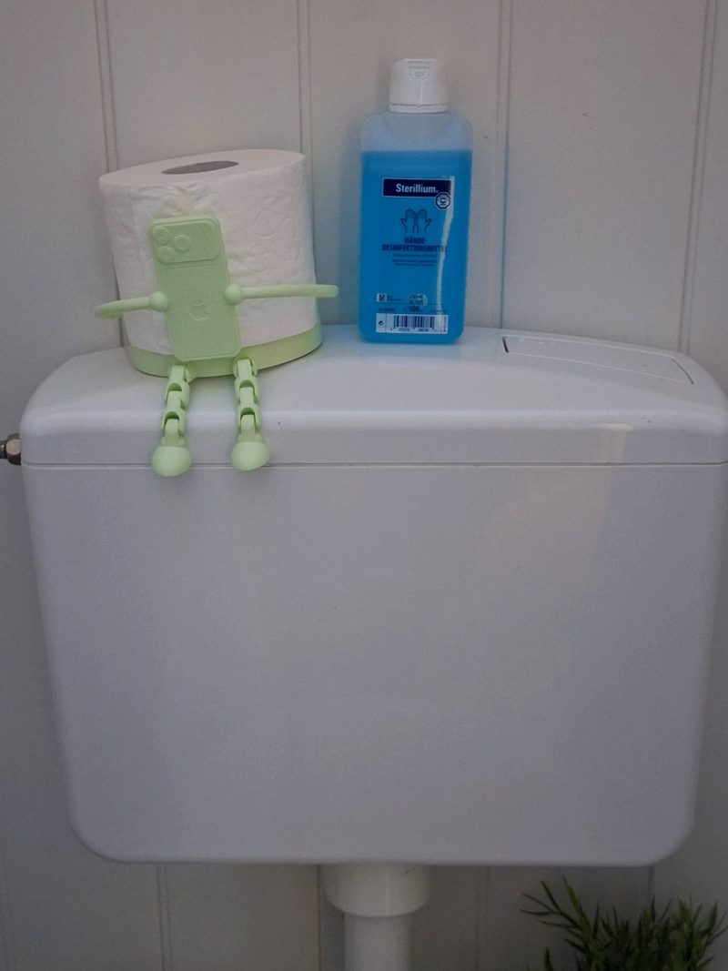 Porte-rouleau « robot » avec support téléphone — articulé