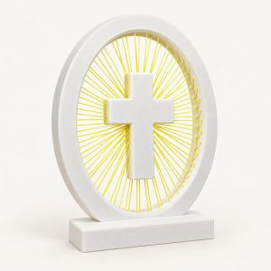 Croix murale à fils tendus, décoration moderne, imprimé en 3D par 3D'CLYPSE