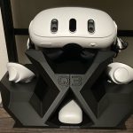 Support Meta Quest 3 facetté – station VR design imprimée en 3D