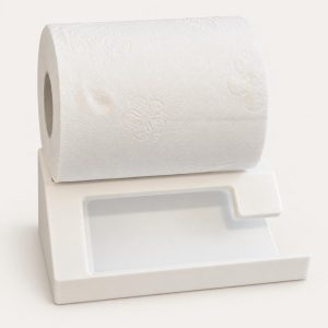 Dérouleur de papier toilette avec coffre fermé, imprimé en 3D par 3D'CLYPSE
