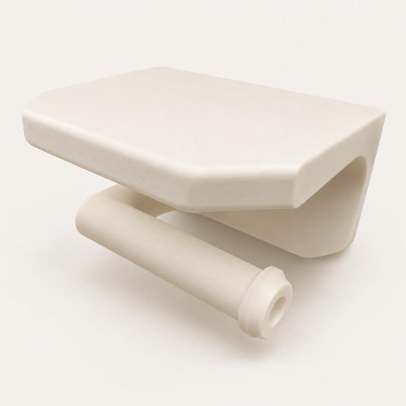 Dérouleur de papier toilette avec tablette, imprimé en 3D par 3D'CLYPSE