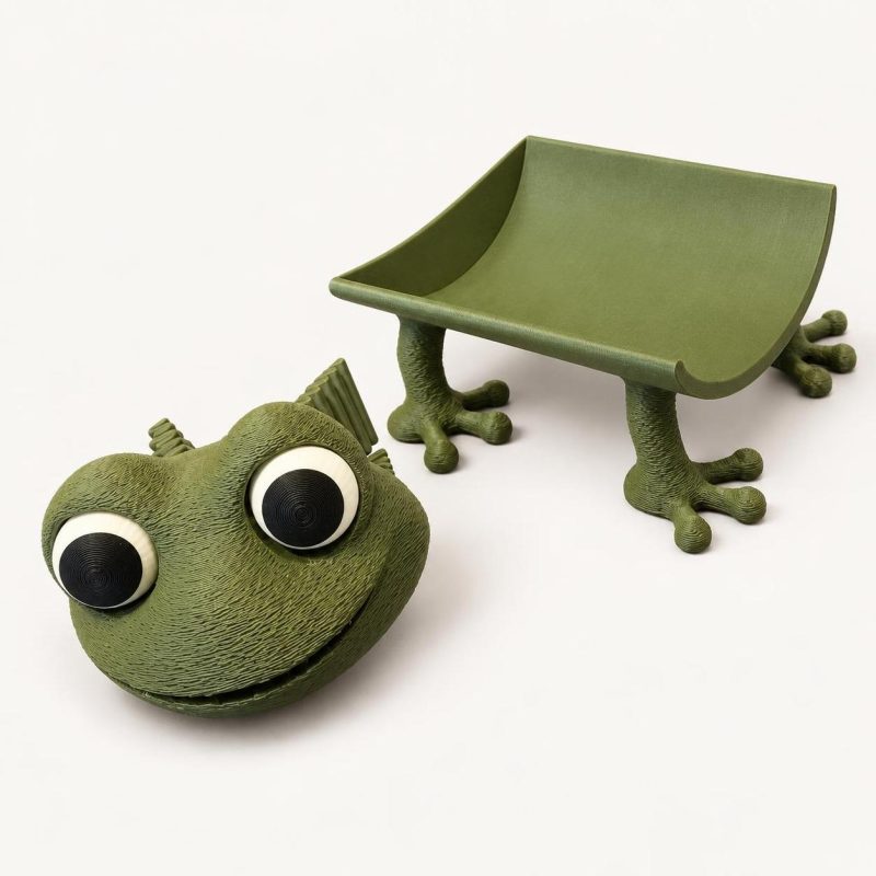 Dérouleur de papier toilette « grenouille », s'adapte à tout, imprimé en 3D par 3D'CLYPSE