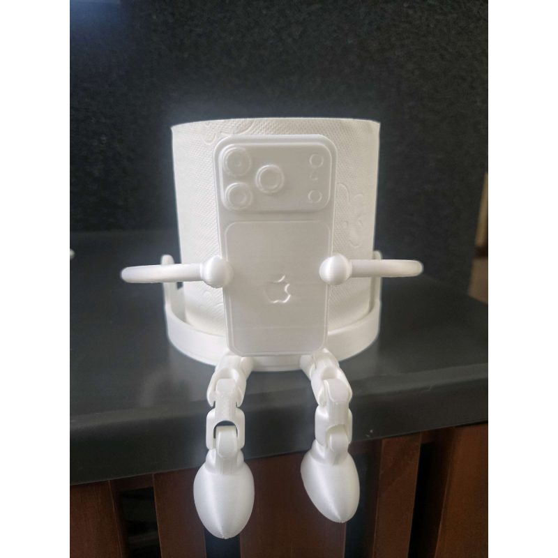 Porte-rouleau « robot » avec support téléphone — articulé