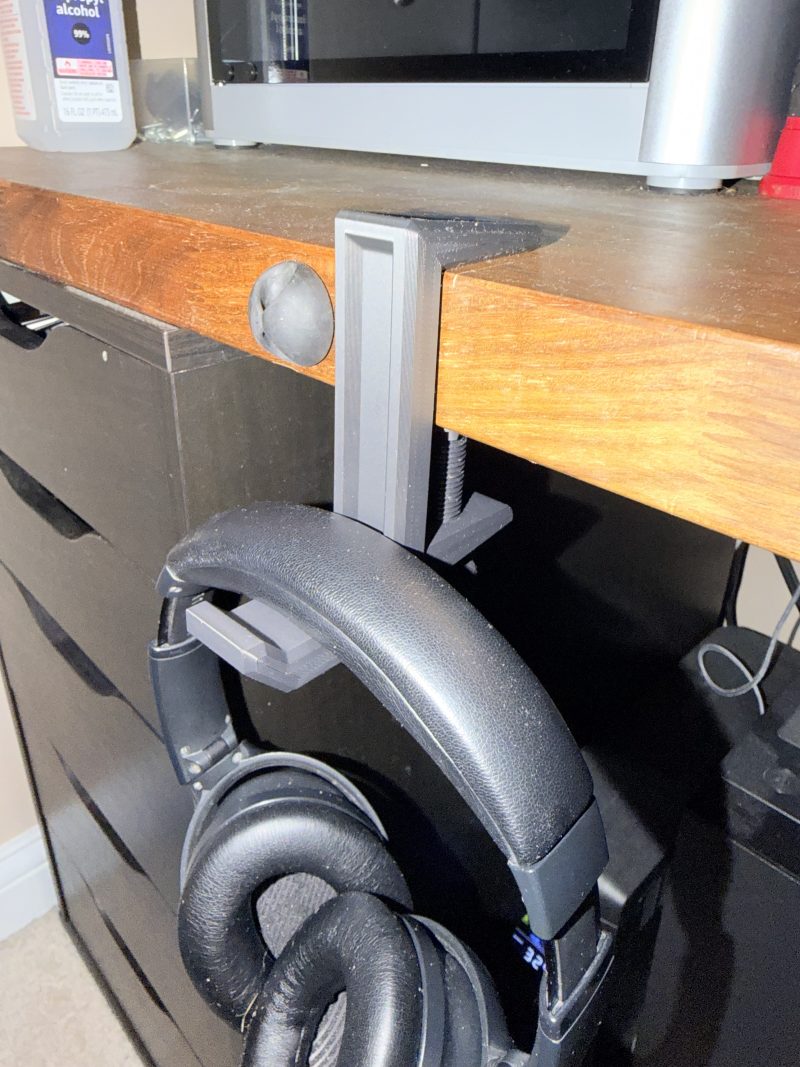 Crochet casque sous bureau — lot de 2