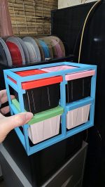 Mini bacs de rangement à poignées — lot de 4