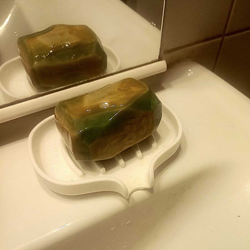 Porte-savon égouttant — imprimé en 3D