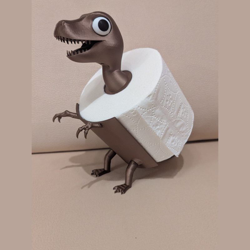 Porte-rouleau « dinosaure » — sur pied
