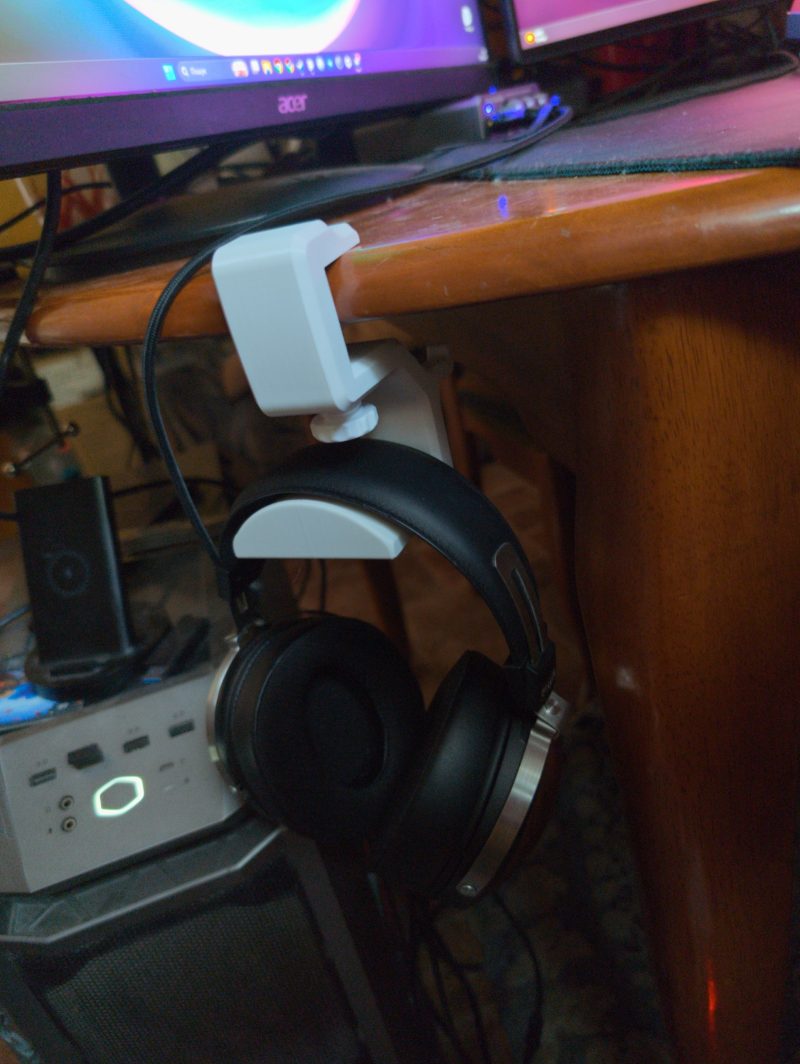 Support casque à pince pour bureau