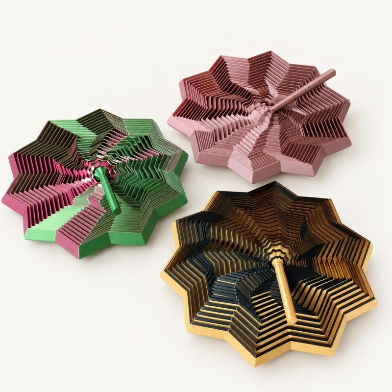 Étoile fidget articulée, 10 branches, imprimé en 3D par 3D'CLYPSE