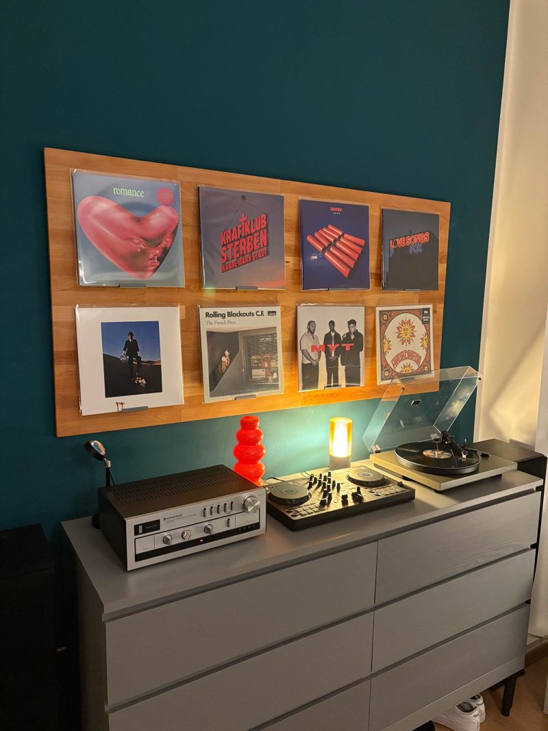 Support mural pour vinyle — lot de 2