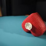 Boîte cœur effet tricot — avec sa fleur