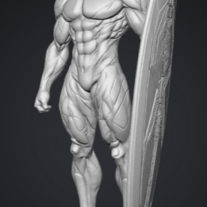 Figurine Surfeur cosmique musclé – statue 25 cm à peindre