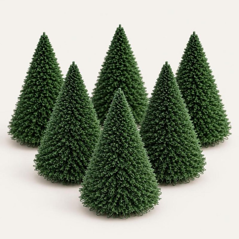 Mini sapins de Noël, lot de 6, imprimé en 3D par 3D'CLYPSE