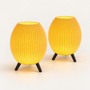 Petites lampes de table à chauffe-plat, lot de 2, imprimé en 3D par 3D'CLYPSE