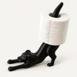 Porte-rouleaux « chat qui s'étire », sur pied, imprimé en 3D par 3D'CLYPSE