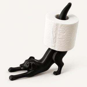 Porte-rouleaux « chat qui s'étire », sur pied, imprimé en 3D par 3D'CLYPSE
