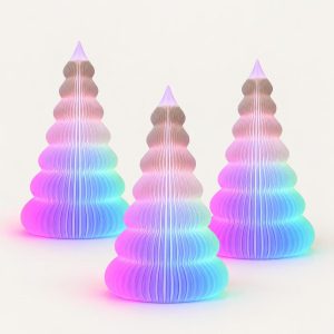 Sapins photophores, lot de 3, imprimé en 3D par 3D'CLYPSE