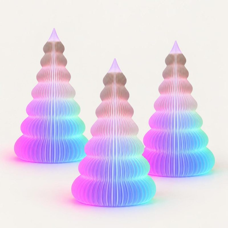 Sapins photophores, lot de 3, imprimé en 3D par 3D'CLYPSE