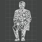 Statuette Homme filaire (wireframe) – décoration 3D design, imprimé en 3D par 3D'CLYPSE