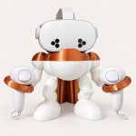 Support casque VR Meta Quest « Robot » – station casque et manettes imprimée en 3D, imprimé en 3D par 3D'CLYPSE