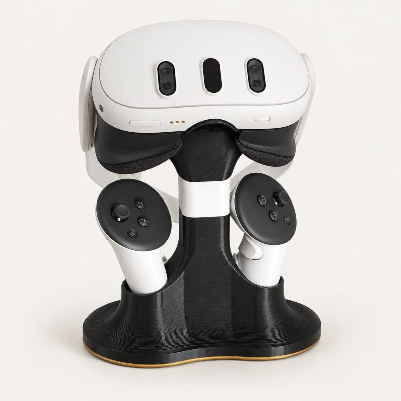 Support Meta Quest 3, 3S et Quest 2 – station de bureau imprimée en 3D, imprimé en 3D par 3D'CLYPSE