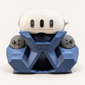 Support Meta Quest 3 facetté – station VR design imprimée en 3D, imprimé en 3D par 3D'CLYPSE